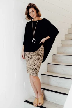 Skirts<Lou Lou Whitney Leopard Bamboo Tube Skirt