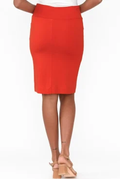 Skirts<Lou Lou Whitney Red Bamboo Tube Skirt
