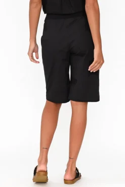 Shorts<Threadz Wilson Black Cotton Short