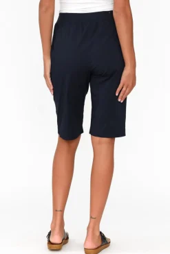 Shorts<Threadz Wilson Navy Cotton Short