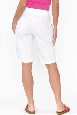 Shorts<Threadz Wilson White Cotton Short