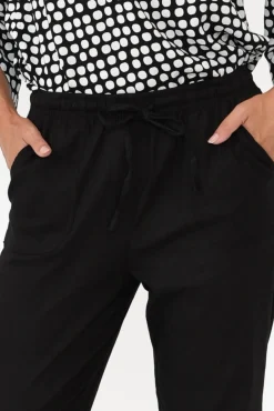 Pants<Willow Tree Wright Black Linen Blend Stretch Pant