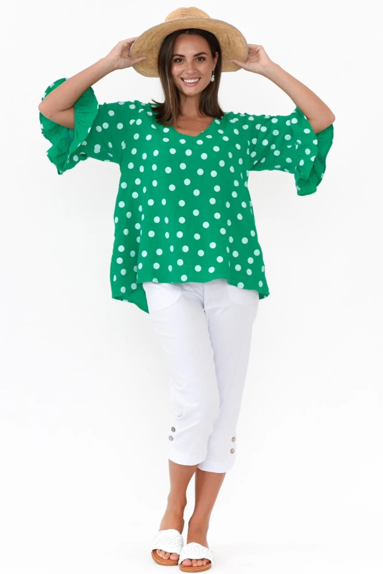 Pants<Willow Tree Wright White Linen Blend Stretch Pant