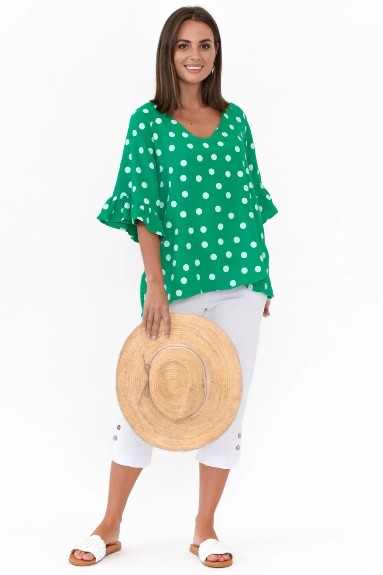 Pants<Willow Tree Wright White Linen Blend Stretch Pant