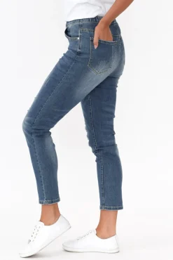 Jeans<Threadz Zadie Distressed Blue Stretch Jean