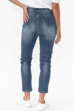 Jeans<Threadz Zadie Distressed Blue Stretch Jean