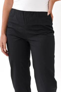 Pants<Orientique Zara Black Cotton Cropped Stretch Pant