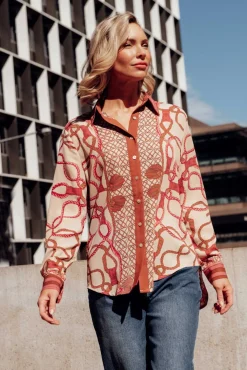 Shirts<365 Days Zigi Pink Chain Shirt