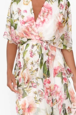 Midi Dresses<L'amore Zula Pink Blossom Layer Dress