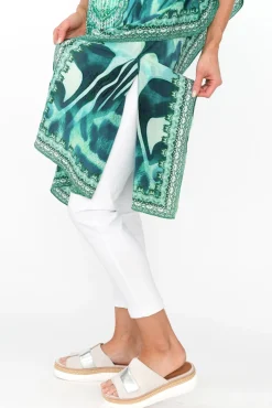 Tunic Tops<Fashion Spectrum Zulu Aqua Silk Kaftan