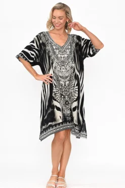 Above Knee Dresses<Fashion Spectrum Zulu Black Silk Dress