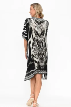 Above Knee Dresses<Fashion Spectrum Zulu Black Silk Dress