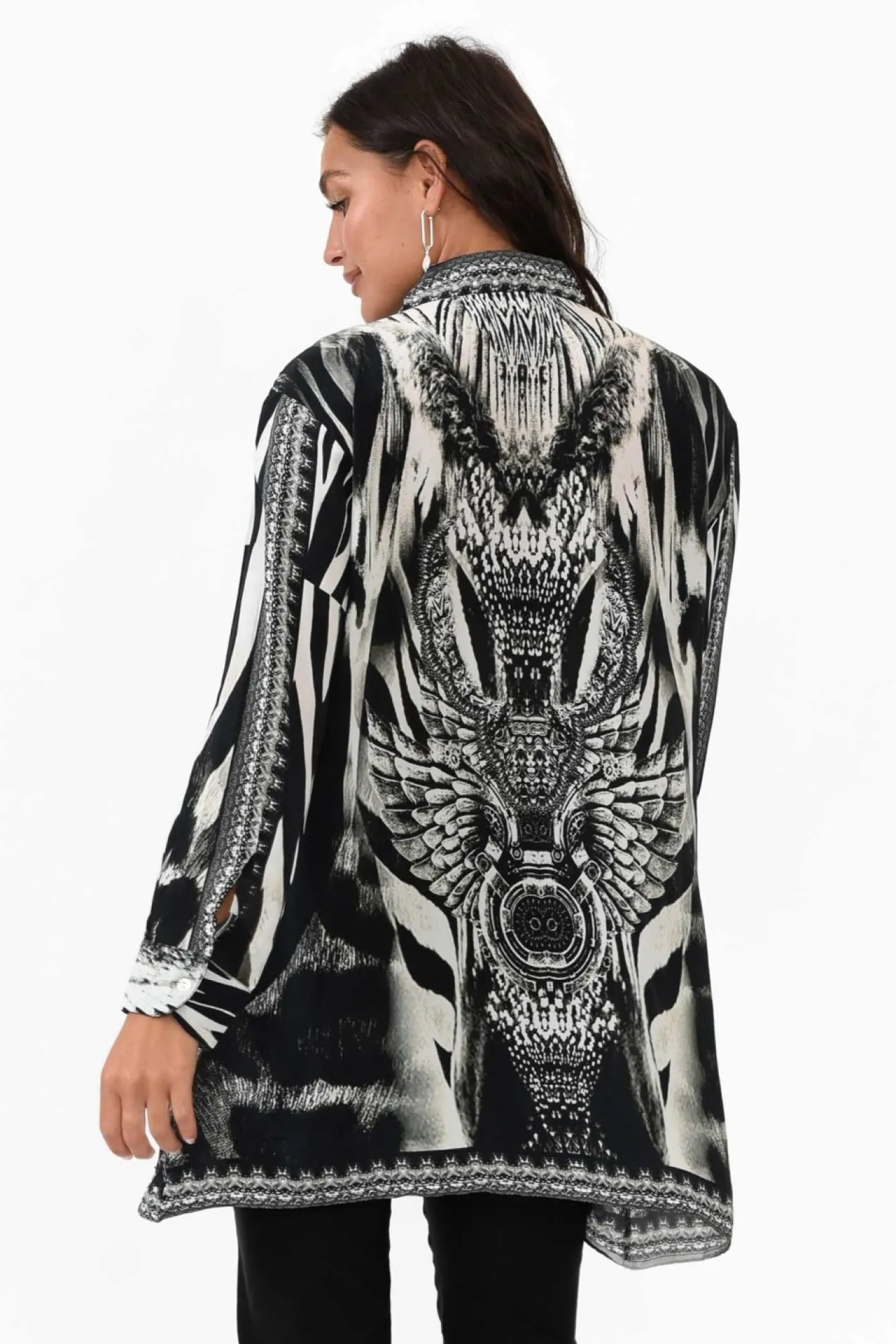 Shirts<Fashion Spectrum Zulu Black Silk Resort Shirt